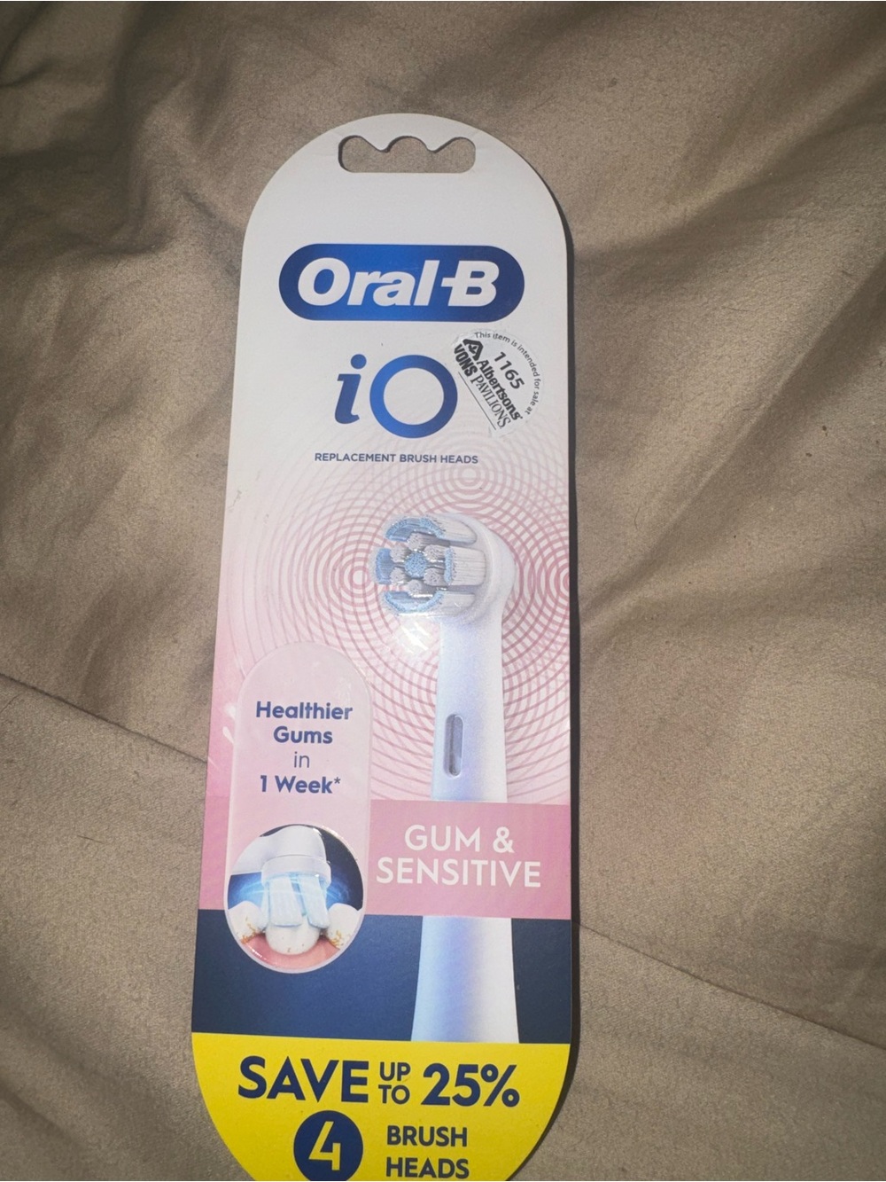 Oral-B iO Gum & Sensitive Replacement Brush Heads - Pink